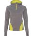Augusta Sportswear 4812 Women's Freedom Performanc in Graphite heather/ power yellow front view