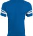 Augusta Sportswear 361 Youth V-Neck Football Tee in Royal/ white back view
