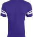 Augusta Sportswear 361 Youth V-Neck Football Tee in Purple/ white back view