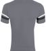Augusta Sportswear 361 Youth V-Neck Football Tee in Graphite/ black/ white back view