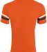 Augusta Sportswear 361 Youth V-Neck Football Tee in Orange/ black/ white back view
