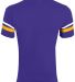 Augusta Sportswear 361 Youth V-Neck Football Tee in Purple/ gold/ white back view