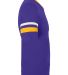 Augusta Sportswear 361 Youth V-Neck Football Tee in Purple/ gold/ white side view
