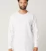 Cotton Heritage MC1182 Long Sleeve Cotton Tee in White front view
