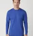 Cotton Heritage MC1182 Long Sleeve Cotton Tee in Team royal front view