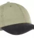 Port & Company CP83 Pigment-Dyed Dad Hat   Khaki/Black front view