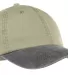 Port & Company CP83 Pigment-Dyed Dad Hat   Khaki/Charcoal front view