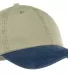 Port & Company CP83 Pigment-Dyed Dad Hat   Khaki/Navy front view