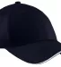 Port & Company CP85 Sandwich Bill Cap   Navy/White front view