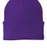 Port & Company CP90 Knit Beanie Athletic Prple front view