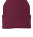 Port & Company CP90 Knit Beanie Maroon front view