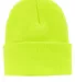 Port & Company CP90 Knit Beanie Neon Yellow front view
