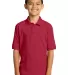 Port & Company KP55Y Youth 5.5-Ounce Jersey Knit P Red front view