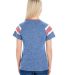 Augusta Sportswear 3011 Ladies Fanatic T-Shirt in Royal/ red/ white back view