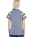 Augusta Sportswear 3011 Ladies Fanatic T-Shirt in Navy/ slate/ white back view