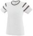 Augusta Sportswear 3011 Ladies Fanatic T-Shirt in White/ slate/ white front view