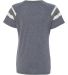Augusta Sportswear 3011 Ladies Fanatic T-Shirt Navy/ Slate/ White back view