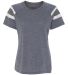 Augusta Sportswear 3011 Ladies Fanatic T-Shirt Navy/ Slate/ White front view