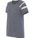 Augusta Sportswear 3011 Ladies Fanatic T-Shirt Navy/ Slate/ White side view