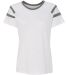 Augusta Sportswear 3011 Ladies Fanatic T-Shirt White/ Slate/ White