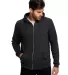 US Blanks 8010US Unisex Heavy Terry Tri-Blend Zip  Black front view