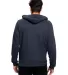 US Blanks 8010US Unisex Heavy Terry Tri-Blend Zip  Navy Blue back view