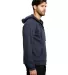 US Blanks 8010US Unisex Heavy Terry Tri-Blend Zip  Navy Blue side view
