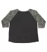 LAT 3830 Curvy Collection Women's Baseball Tee in Vn smke/ vn camo back view