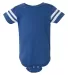 Rabbit Skins 4437 Infant Football Onesie VN ROYAL/ BD WHT front view