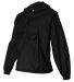 Augusta 3130 Pullover Rain Jacket with Pocket in Black side view