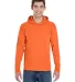 Comfort Colors 4900 Garment Dyed Hooded Long Sleev Bright Salmon front view