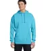 Comfort Colors 1567 Garment Dyed Hooded Pullover S in Lagoon front view