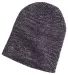 BA524 Big Accessories Ribbed Marled Beanie NAVY/ GRAY front view