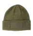 BA527 Big Accessories Patch Beanie OLIVE front view