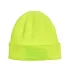 BA527 Big Accessories Patch Beanie NEON YELLOW front view