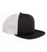 BX030 Big Accessories 5-Panel Foam Front Trucker C BLACK/ WHITE front view