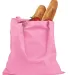 BE007 BAGedge 6 oz. Canvas Promo Tote PINK front view