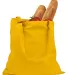BE007 BAGedge 6 oz. Canvas Promo Tote YELLOW front view