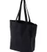 BE008 BAGedge 12 oz. Canvas Book Tote in Black front view