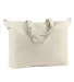 BE009 BAGedge 12 oz. Canvas Zippered Book Tote NATURAL front view