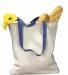 BE010 BAGedge 12 oz. Canvas Tote with Contrasting  NATURAL/ ROYAL front view