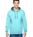 SF76R Fruit of the Loom 7.2 oz. Sofspun™ Hooded  Scuba Blue front view