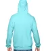 SF76R Fruit of the Loom 7.2 oz. Sofspun™ Hooded  Scuba Blue back view
