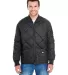 61242 Dickies 6 oz. Diamond Quilt Jacket in Black front view