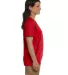 Hanes 5780 Ladies Heavyweight V-neck T-shirt - 578 Deep Red side view