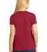 Hanes 5780 Ladies Heavyweight V-neck T-shirt - 578 Deep Red back view
