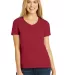 Hanes 5780 Ladies Heavyweight V-neck T-shirt - 578 Deep Red front view