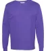 5586 Hanes® Long Sleeve Tagless 6.1 T-shirt - 558 Purple front view