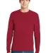 5586 Hanes® Long Sleeve Tagless 6.1 T-shirt - 558 Deep Red front view