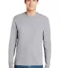 5586 Hanes® Long Sleeve Tagless 6.1 T-shirt - 558 Light Steel front view